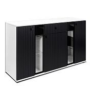 SORENTA NEW LAMELY komoda, bílá/černá