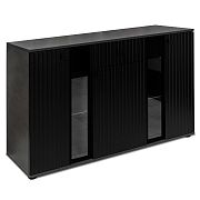 SORENTA NEW LAMELY komoda, grafit/černá