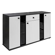 SORENTA NEW LAMELY komoda, grafit/bílá