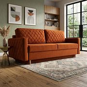 LENA rozkládací pohovka, terracota Noel 12