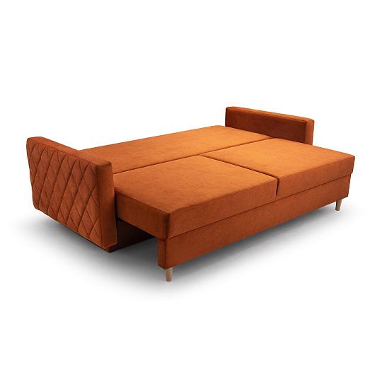 LENA rozkládací pohovka, terracota Noel 12