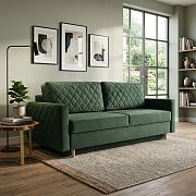 LENA rozkládací pohovka, zelená Noel 09