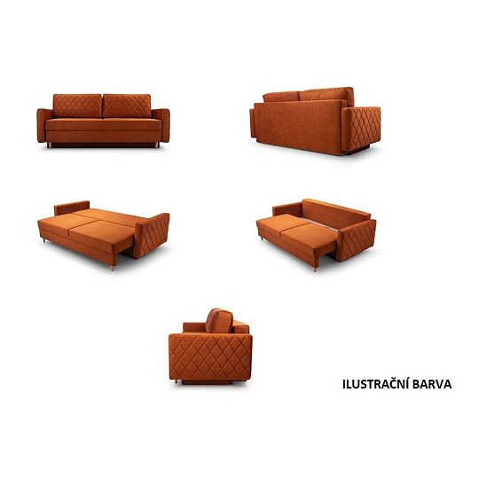 LENA rozkládací pohovka, tmavě modrá Noel 16