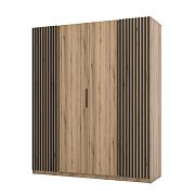 KAMARO šatní skříň s lamelami 4D, dub pobřežní/dub pobřežní
