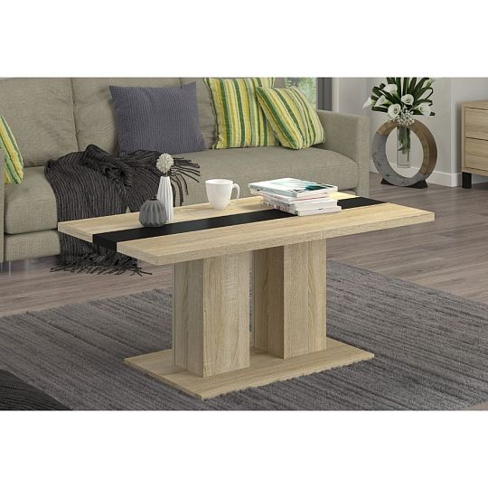 RIKOLA 2 konferenční stolek, dub sonoma/černá