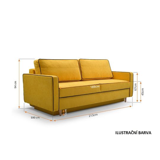 FELICITA pohovka, Kronos 29, světle cihlová