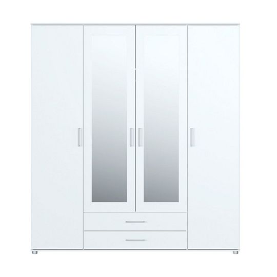 BERN šatní skříň 4D2S, bílá