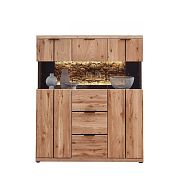 NEAPOL 22 komoda 3W2S, dub bianco olejovaný kartáčovaný/kůra korkové dřevo