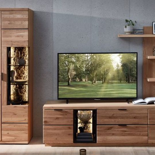 NEAPOL 34 závěsná police, dub bianco olejovaný kartáčovaný