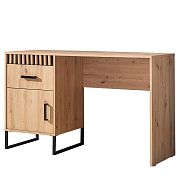 LINCOLN 09 psací stůl, dub artisan/duba artisan lamely/černá