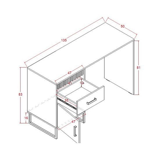 LINCOLN 09 psací stůl, dub artisan/duba artisan lamely/černá
