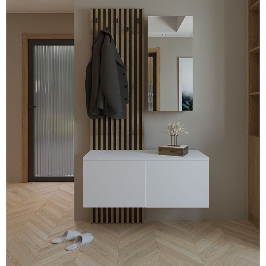 ROSALINDA LAMELA předsíňová stěna, dub artisan/bílá