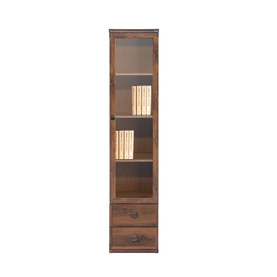 INDIANA II NEW vysoká vitrína JWIT 1W2S/50, dub sutter