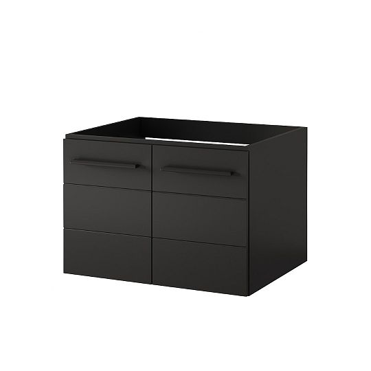 SHEFIELD 36 závěsná skříňka pod umyvadlo 60 cm, černá mat