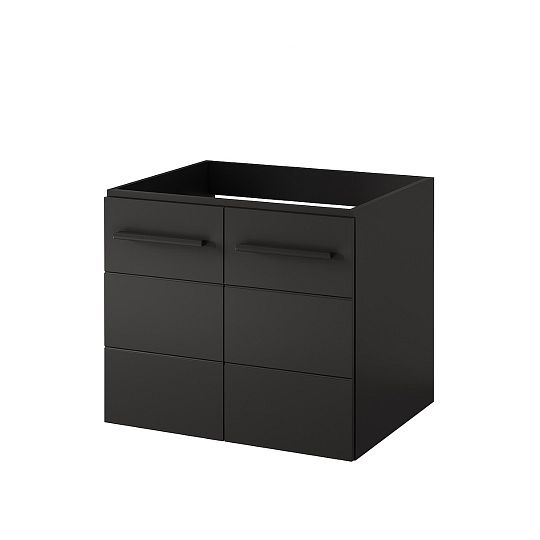 SHEFIELD 38 závěsná skříňka pod umyvadlo 80 cm, černá mat