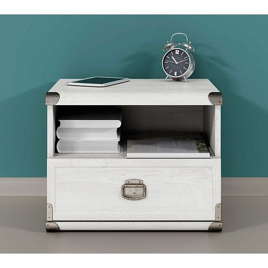 INDIANA II NEW noční stolek JKOM 1S/50, borovice bílá