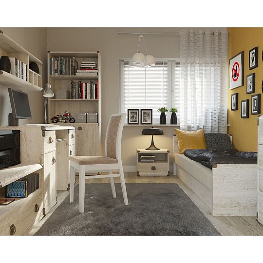 INDIANA II NEW noční stolek JKOM 1S/50, borovice bílá