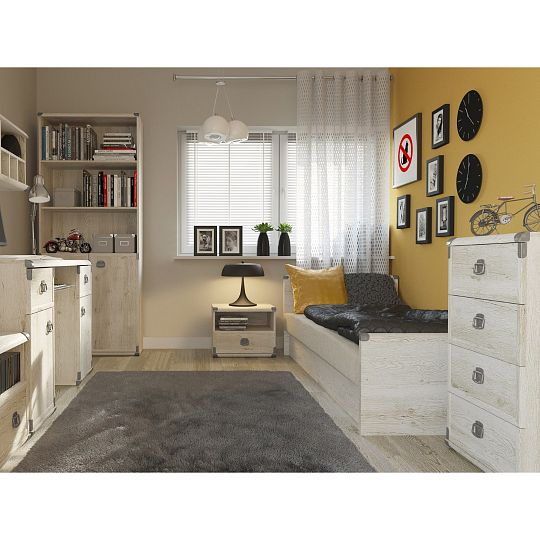 INDIANA II NEW knihovna JREG2DO/80, borovice bílá