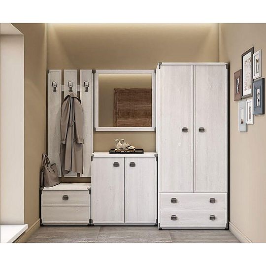 INDIANA II NEW šatní skříň JSZF2D2S/80, borovice bílá