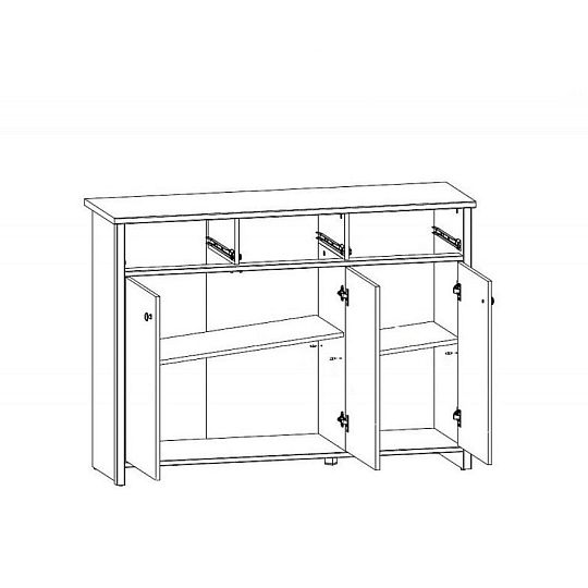 PORTO II NEW 007 komoda, modřín světlý/borovice larico