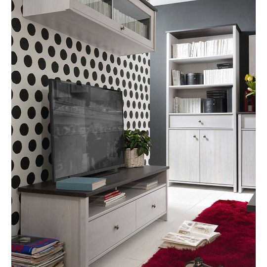 PORTO II NEW 009 regál, modřín světlý/borovice larico