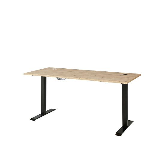 BENIN 75 psací stůl 160 cm, nastavitelná výška, dub artisan/grafit/černá kov