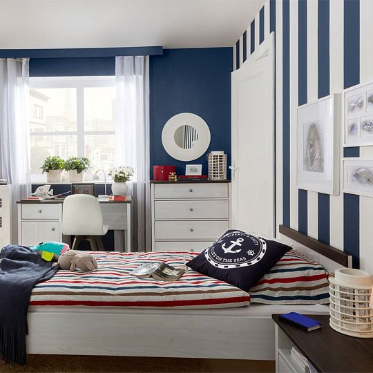 PORTO II NEW 016 postel 140 cm + rošt, modřín světlý/borovice larico