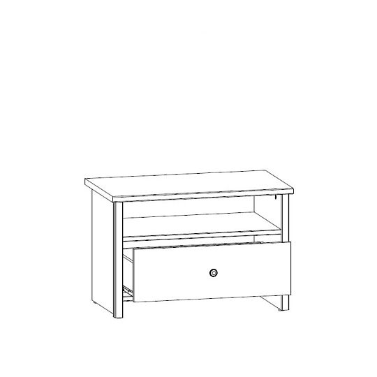 PORTO II NEW 021 botník, modřín světlý/borovice larico