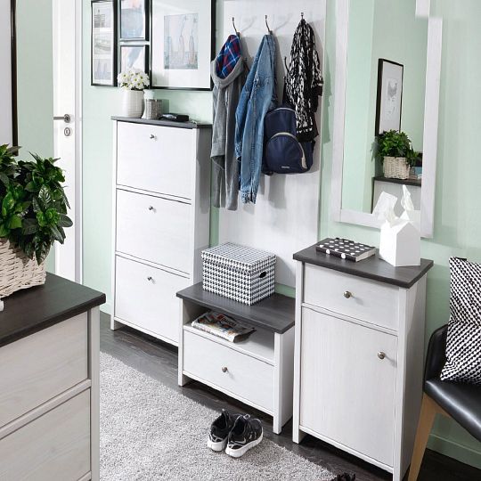 PORTO II NEW 021 botník, modřín světlý/borovice larico