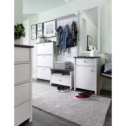 PORTO II NEW 023 botník, modřín světlý/borovice larico