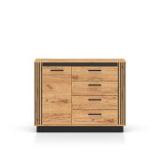 ODESSA 07 komoda, dub craft zlatý/černá