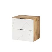 AMAZONIE 36 závěsná skříňka pod umyvadlo 60 cm, dub wotan/bílá