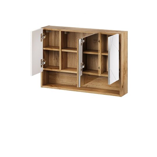 AMAZONIE 58 zrcadlová skříňka, dub wotan/bílá