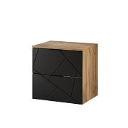 AMAZONIE 36 závěsná skříňka pod umyvadlo 60 cm, dub artisan/černá mat