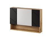 AMAZONIE 58 zrcadlová skříňka, dub artisan/černá mat