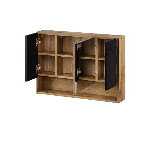 AMAZONIE 58 zrcadlová skříňka, dub artisan/černá mat