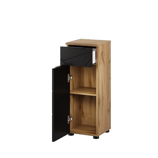 AMAZONIE 45 koupelnová skříňka, dub artisan/černá mat