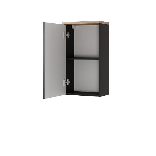 SHEFIELD 71 závěsná skříňka, dub artisan/černá mat