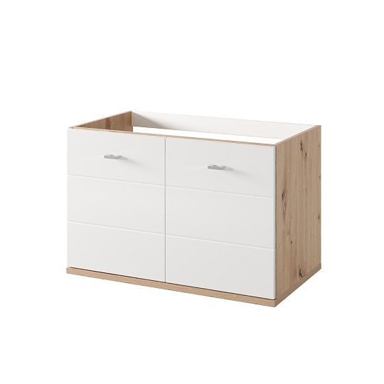 ORFA SILONÉ 38 závěsná skříňka pod umyvadlo 80 cm, dub artisan/bílý vysoký lesk