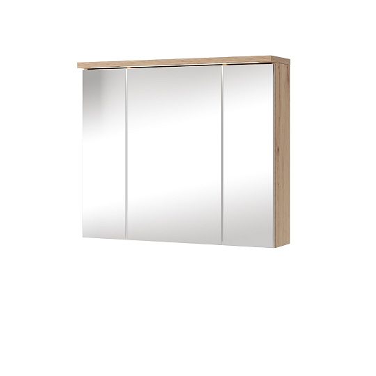 ORFA SILONÉ 58 zrcadlová skříňka, dub artisan/bílý vysoký lesk
