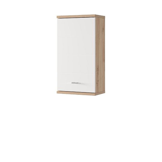 ORFA SILONÉ 71 závěsná skříňka, dub artisan/bílý vysoký lesk