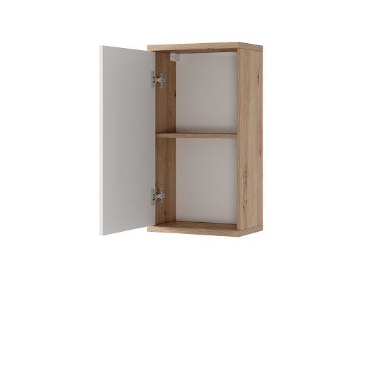 ORFA SILONÉ 71 závěsná skříňka, dub artisan/bílý vysoký lesk