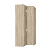 EVERLY rohová šatní skříň 2DN + nástavec, dub sonoma