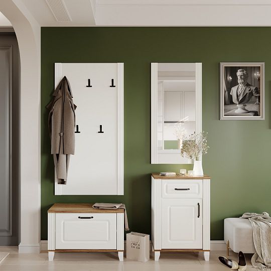 KENDY NEW zrcadlo 005, bílá alpská/bílá mat