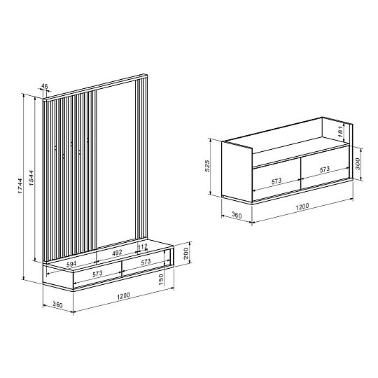 DANIELA předsíňová stěna, dub artisan