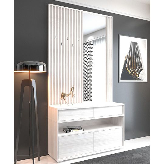 DANIELA předsíňová stěna, jasan bílý