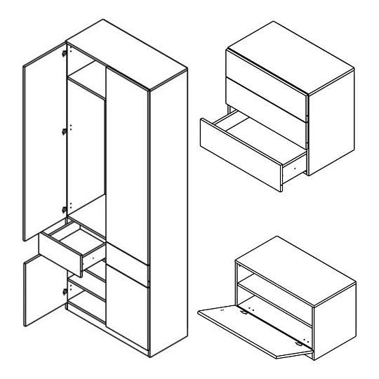 VERONIKA předsíňová stěna, dub sonoma/kašmír