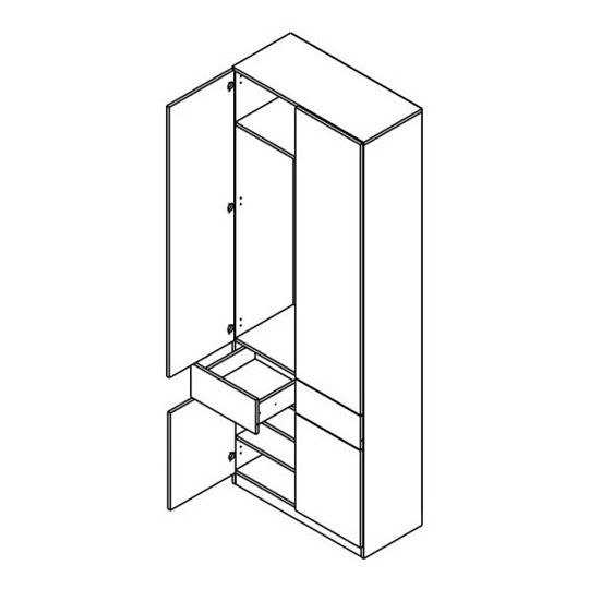 VERONIKA šatní skříň, dub sonoma/kašmír