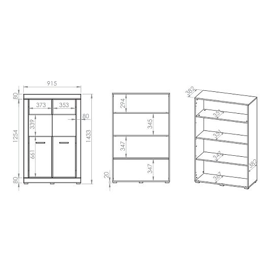 DAKAR 03 nízká vitrína, dub pobřežní