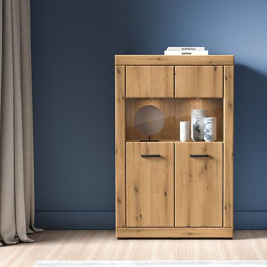 DAKAR 03 nízká vitrína, dub pobřežní